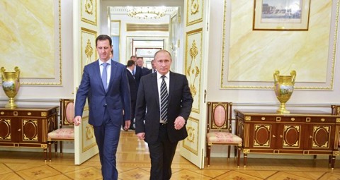 © SPUTNIK/ ALEXEY DRUZHININ アサド大統領　２０日にモスクワを訪問しプーチン大統領と会談